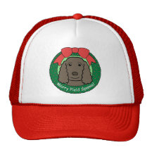 Field Spaniel Christmas Hats