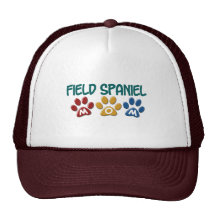 FIELD SPANIEL Mom Paw Print 1 Hats