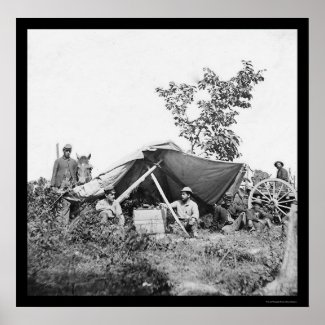Field Telegraph Station Operators 1864 print