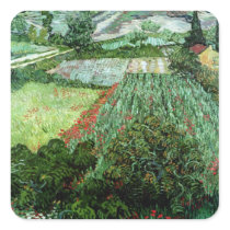 Field with Poppies, 1889 Square Stickers