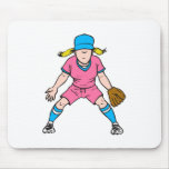 Fielder Girl Mouse Pad
