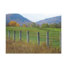 Fields & Mountains Autumn Adirondacks Gallery Wrap Canvas