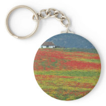 Fields of poppies near Cordoba, Andalusia fl Keychain