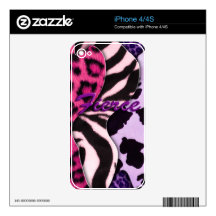 Fierce Animal Print iPhone 4S Skins