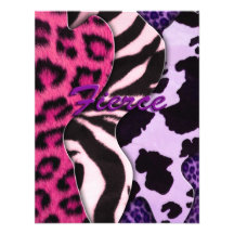 Fierce Animal Print Personalized Announcements