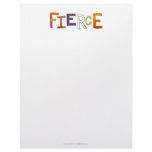 Fierce fun colorful art words strong bold brave letterhead design