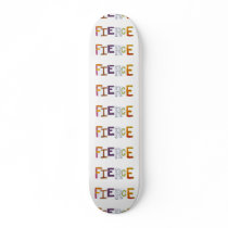 Fierce fun colorful art words strong bold brave custom skateboard