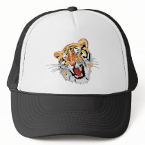 Fierce Growling Tiger Mesh Hat