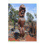 Fierce Hawaiian Ki'i Sculpture Postcard