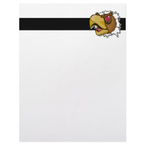 fierce hawk bird breaking through custom letterhead