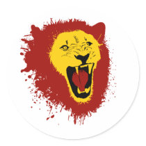 Fierce Lion stickers by towntees Fierce Lion stickers