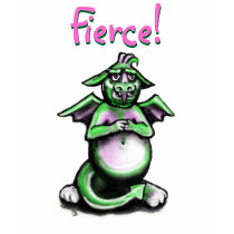 Fierce! Pink and Green Dragon t-shirts