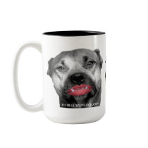 Fierce Pit Bull with Lipstick - Customized mugs