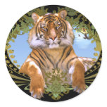 Fierce Tiger Crest Endangered Stickers