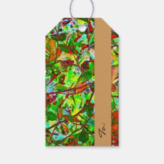 Fiery Fall Leaves Custom Pack Of Gift Tags