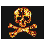 Fiery Flaming Skull and Crossbones flyers