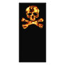 Fiery Flaming Skull and Crossbones Full Color Rack Card