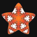 Fiery Goodness Kaleidoscope Mandala Star Sticker
