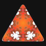 Fiery Goodness Kaleidoscope Mandala Triangle Stickers