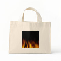 Fiery Hot Flames Backdrop Tote Bag