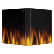Fiery Hot Flames Backdrop 3 Ring Binder