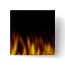 Fiery Hot Flames Backdrop Button
