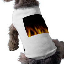 Fiery Hot Flames Backdrop Pet T Shirt