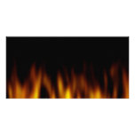 Fiery Hot Flames Backdrop Picture Card