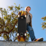 Fiery Hot Flames Backdrop Custom Skate Board