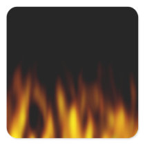 Fiery Hot Flames Backdrop Sticker