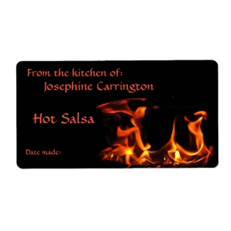 Fiery Hot Salsa Canning Labels