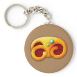 Fiery Maya Jaguar Claw Keychain