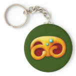 Fiery Maya Jaguar Claw Keychain