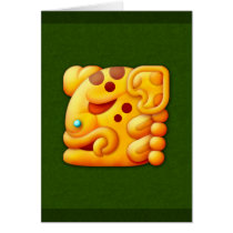 Fiery Maya Jaguar Head Card