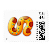 Fiery Maya Jaguar Tail Postage stamps
