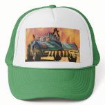 Fiery Monsta Car Baseball Trucker Hat