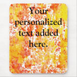 Fiery Orange and Yellow Mixed Media Background Mouse Pads