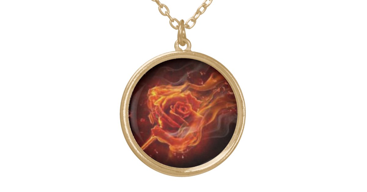 Fiery Rose Gold Necklace 