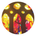 Fiery Stained Glass Windows sticker