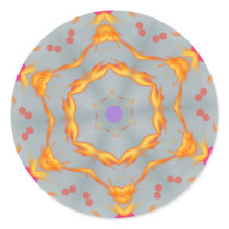 Fiery Star Kaleidoscope stickers