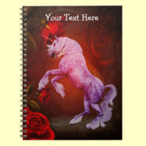 Fiery Unicorn Fantasy Horse Notebook notebooks