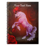 Fiery Unicorn Fantasy Horse Notebook