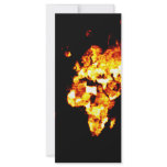 Fiery World Map Illustration Rack Card Template