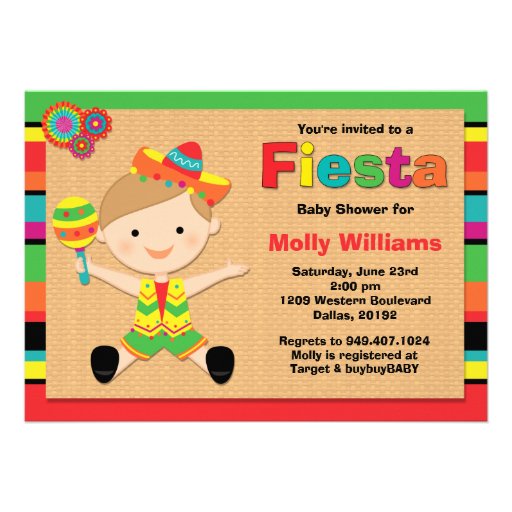 Fiesta Baby Shower Invitation