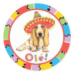 Fiesta Basset Round Sticker