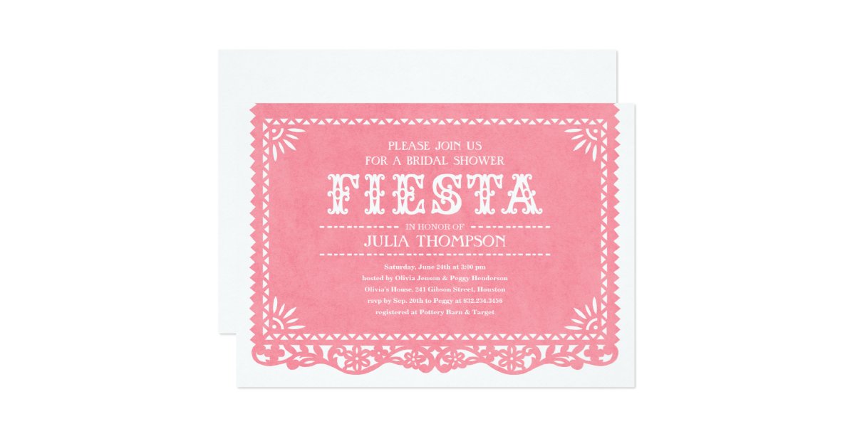 Fiesta Bridal Shower Invitations Zazzle