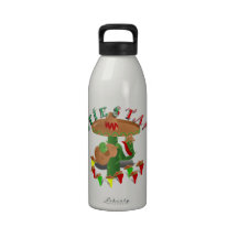Fiesta Cactus w/Sombrero & Guitar Drinking Bottles