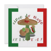 Fiesta Cactus w/Sombrero & Guitar Custom Invitations