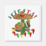 Fiesta Cactus w/Sombrero & Guitar Magnet