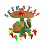 Fiesta Cactus w/Sombrero & Guitar Print
